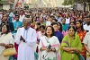 Le culte œcuménique de Pâques rassemble plusieurs milliers de personnes dans les rues de Dhaka (2018). (mad)