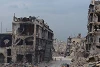 Même dans les quartiers les plus détruits, la reconstruction est en marche : une rue d’Alep en février 2017… (mad)